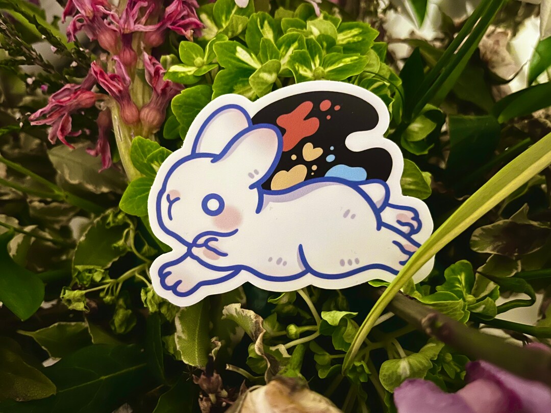White Rabbit Candy Waterproof Sticker - Etsy