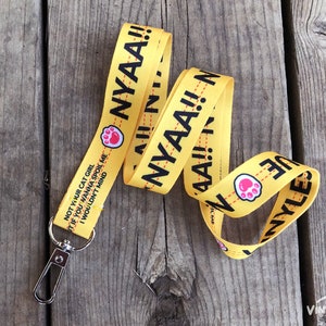 Not Your Cat Girl Lanyard with silver lobster hook clasp (1 pc) [2x90cm]
