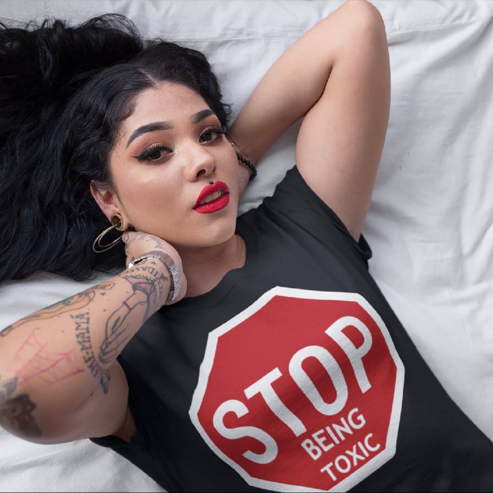Stop Being Toxic Women's Tee - Etsy