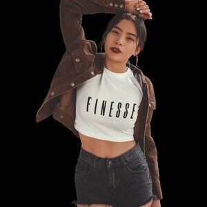 Finesse Women's White Crop Tee