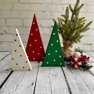 Wood Christmas tree, Christmas Wood Tree, Christmas Tiered Tray Decor, Triangle wood Christmas tree