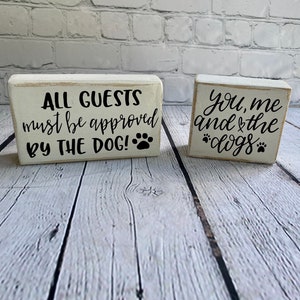 Hand Painted Dog Lover Wood Sign Bundle: Tiered Tray Decor