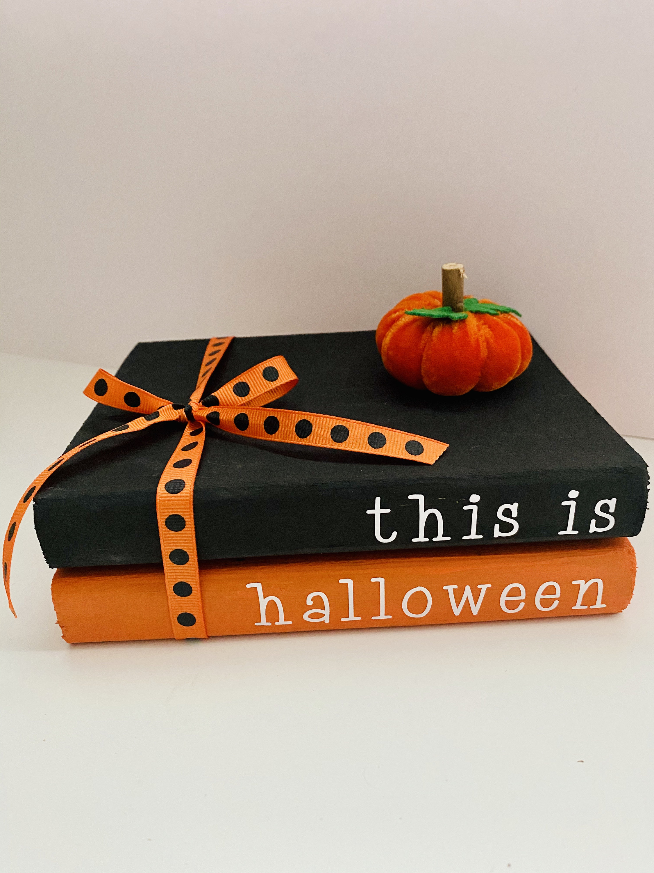 Halloween Decor Books
 Halloween Wooden Book Stack Faux Books Halloween Decor Fall