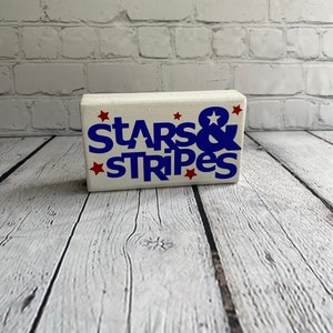 4th of July Sign, 4th of July Wood Sign, Patriotic Sign, Stars and stripes Wood Sign, Red white & blue sign