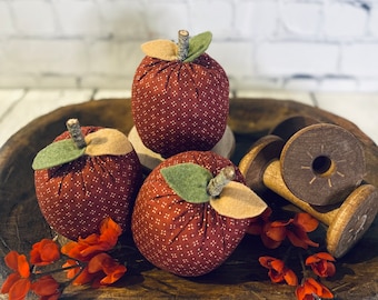 Handmade Fabric Apple: Fall Farmhouse Tiered Tray Decor