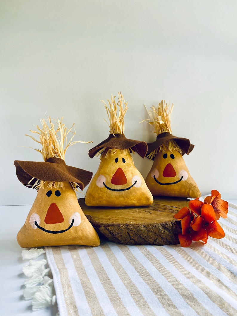 Scarecrow Bowl Fillers Fall Bowl Fillers Fabric Scarecrow Etsy