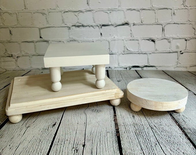 Wood Risers. Handmade Wood Riser. Wood Riser for Tiered Tray. Coffee ...