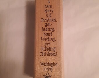 Stampin Up Rubber Stamp; Christmas... Washington Irving; 1998