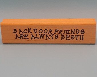 Stamp Attack Rubber Stamp; Back Door Friends; SA50T