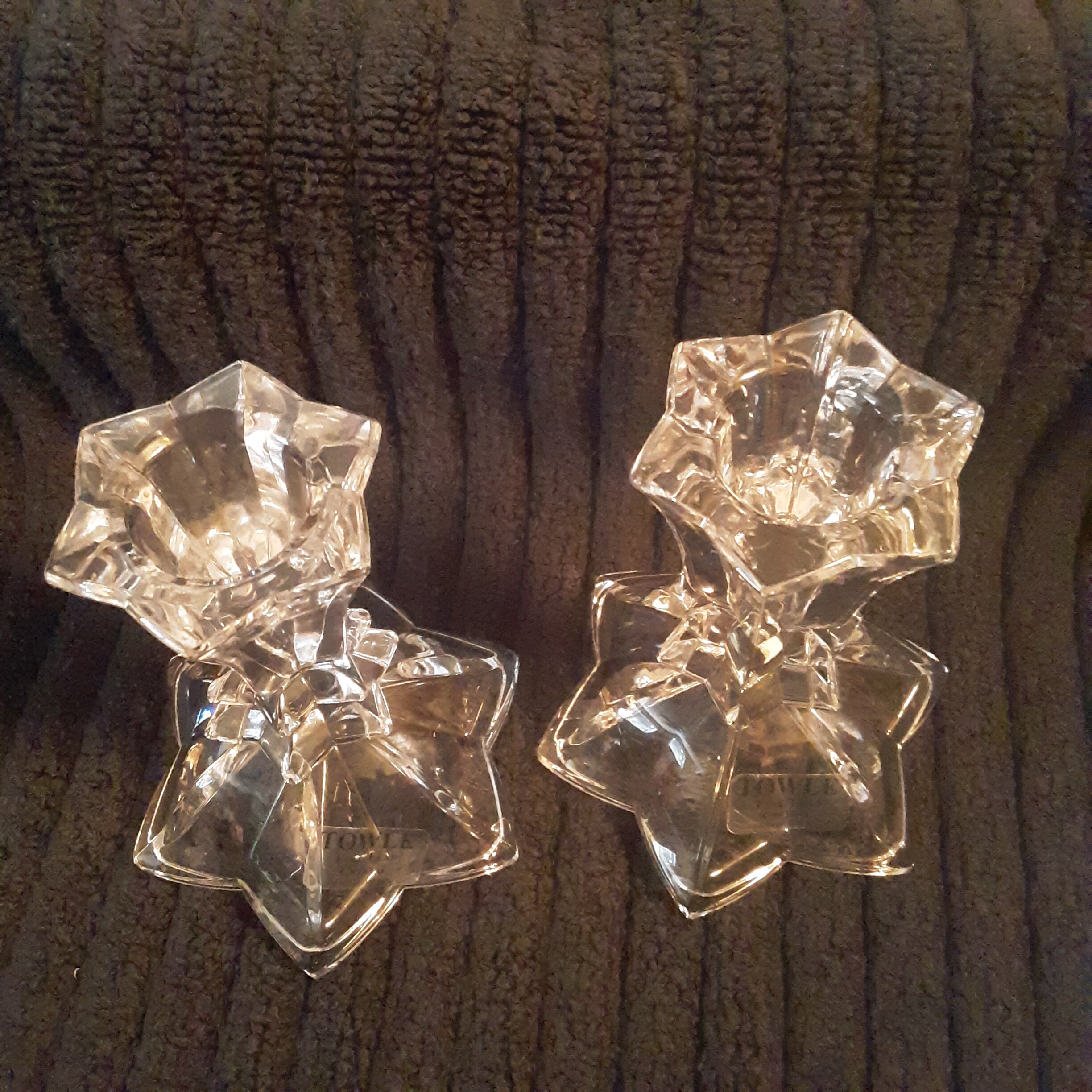 Vintage Pair of Fulllead Crystal Towle Candle Stick Holders Etsy