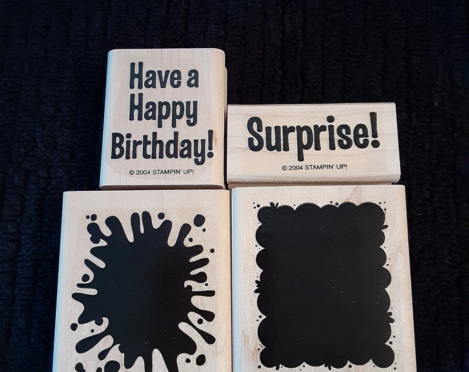 Stampin up Rubber Stamp Set; Surprise; 2004 - Etsy