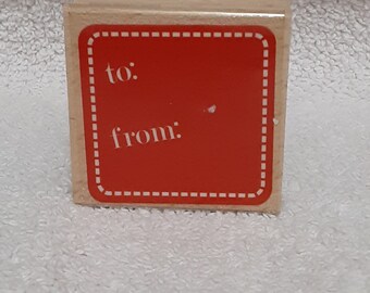 Studio 6 Rubber Stamp: Gift Tag