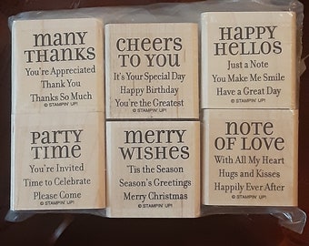 Stampin Up Rubber Stamp Set; Lot's of Thoughts