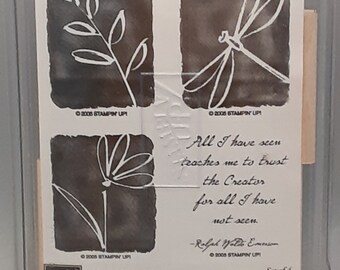 Stampin Up Rubber Stamp Set; All I Have Seen; 2005