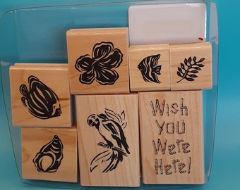 Close to My Heart Rubber Stamp Set; Wish You Were Here; S 870