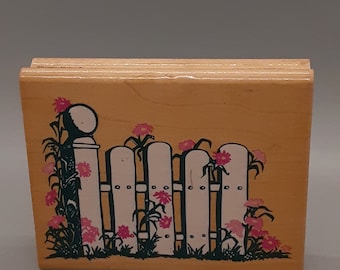 Rubber Stampede Rubber Stamp; Flowering Fence; Z593F: 1995