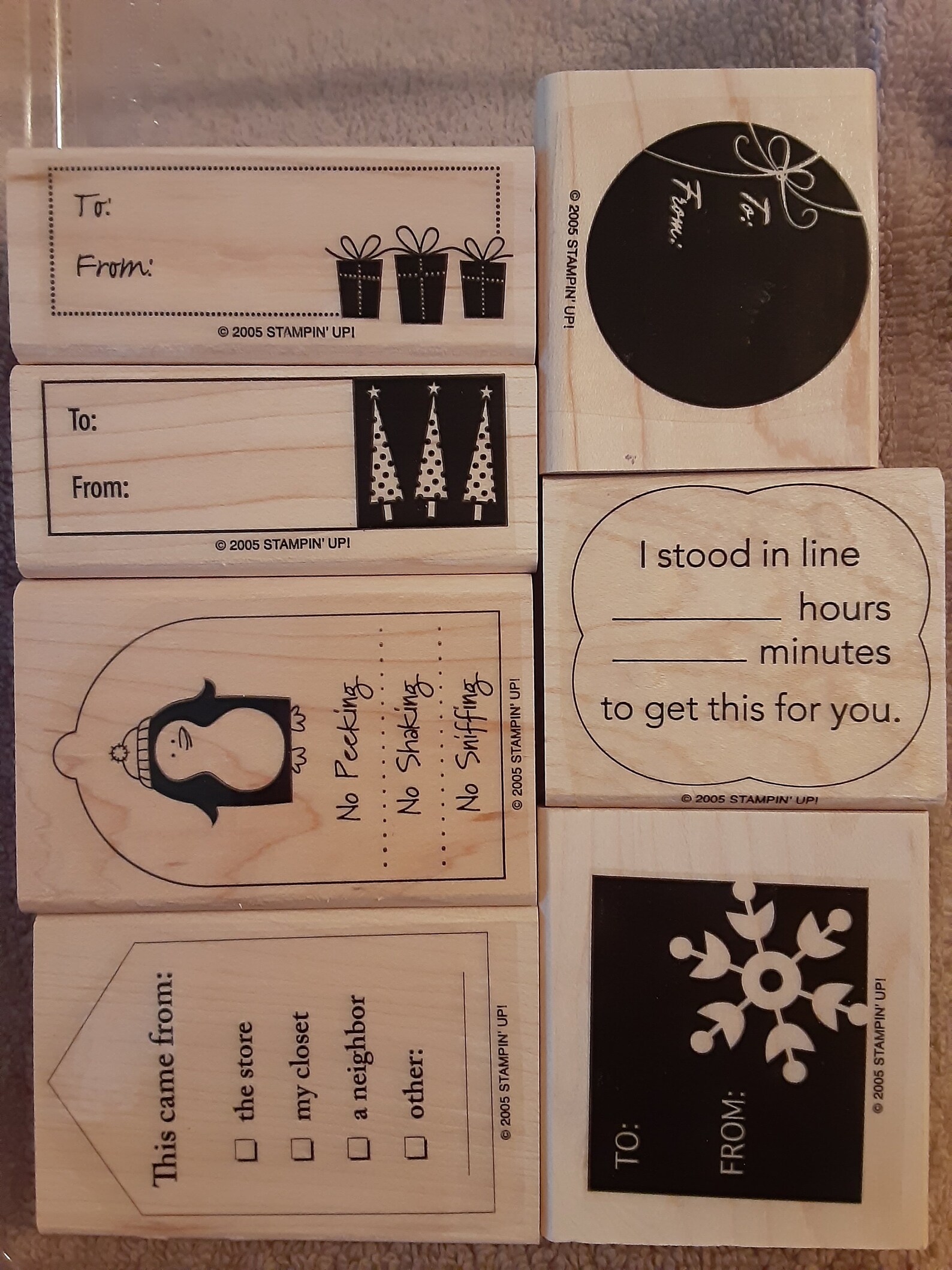 Stampin up Rubber Stamp Set Tag Line 2005 Etsy