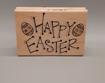 Sonlight Crafts Rubber Stamp; Happy Easter; 1665K