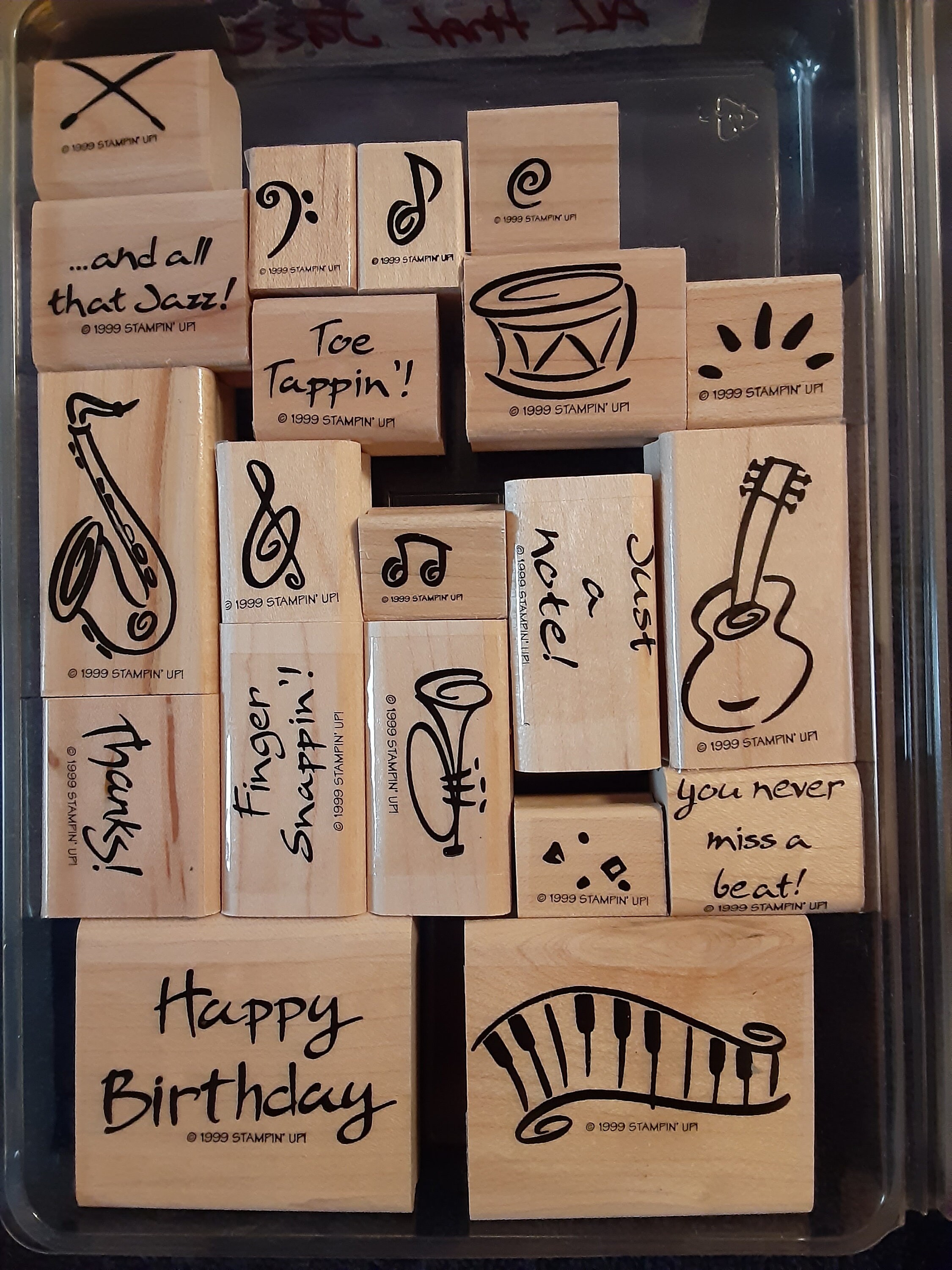 Stampin Up Rubber Stamp Set All That Jazz 1999 Etsy