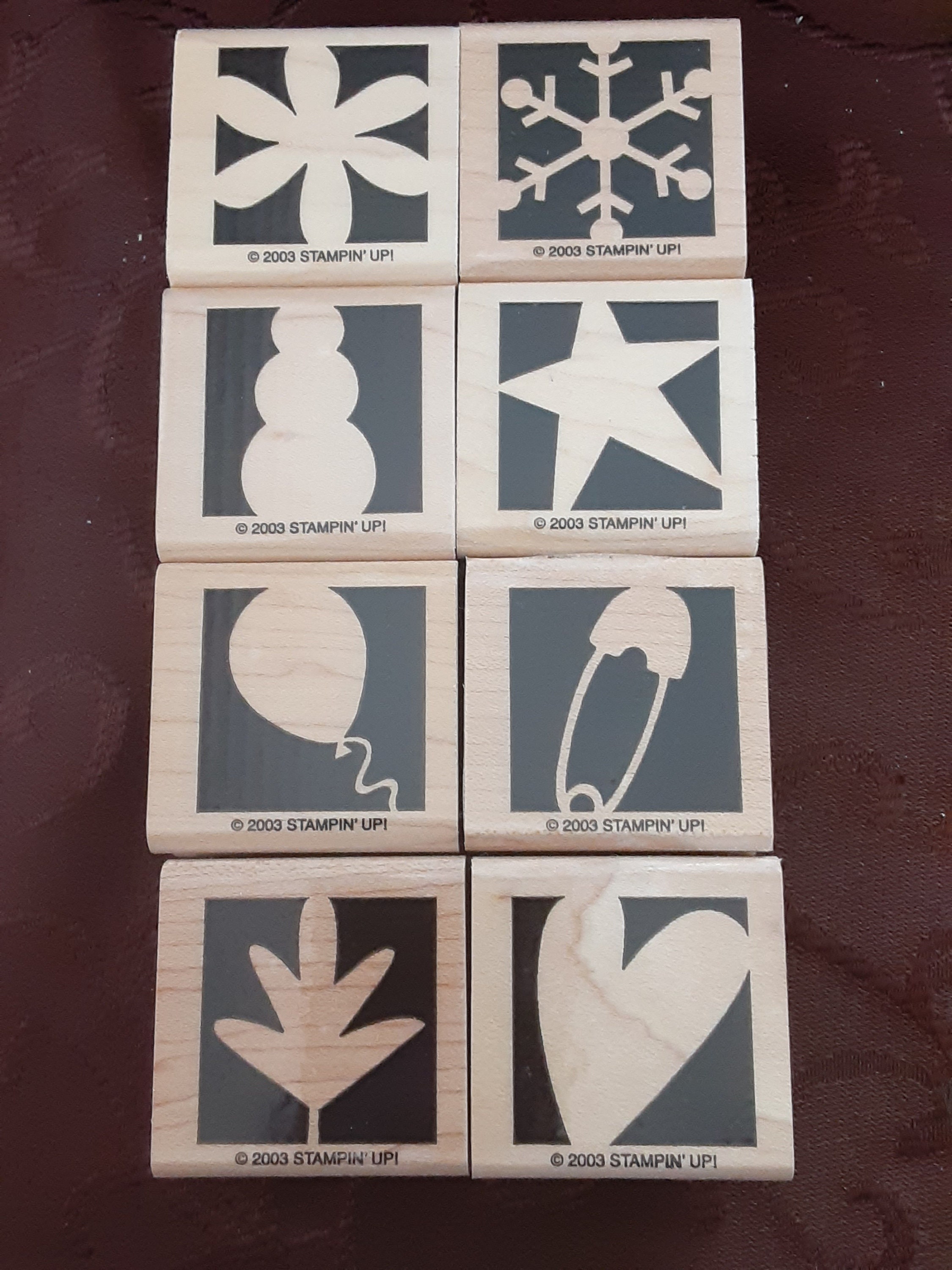 Stampin up Rubber Stamp Set; Bold Shapes; 2003 - Etsy