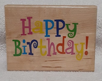 Rubber Stampede Rubber Stamp; Happy Birthday; 3003G