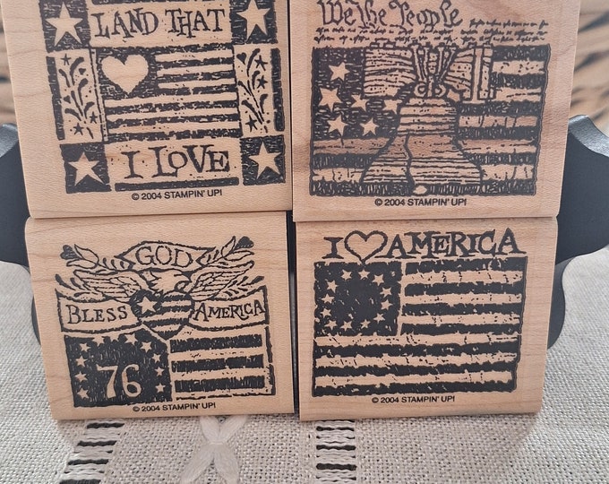Stampin up Rubber Stamp Set; Star-spangled Banner; 2004 - Etsy