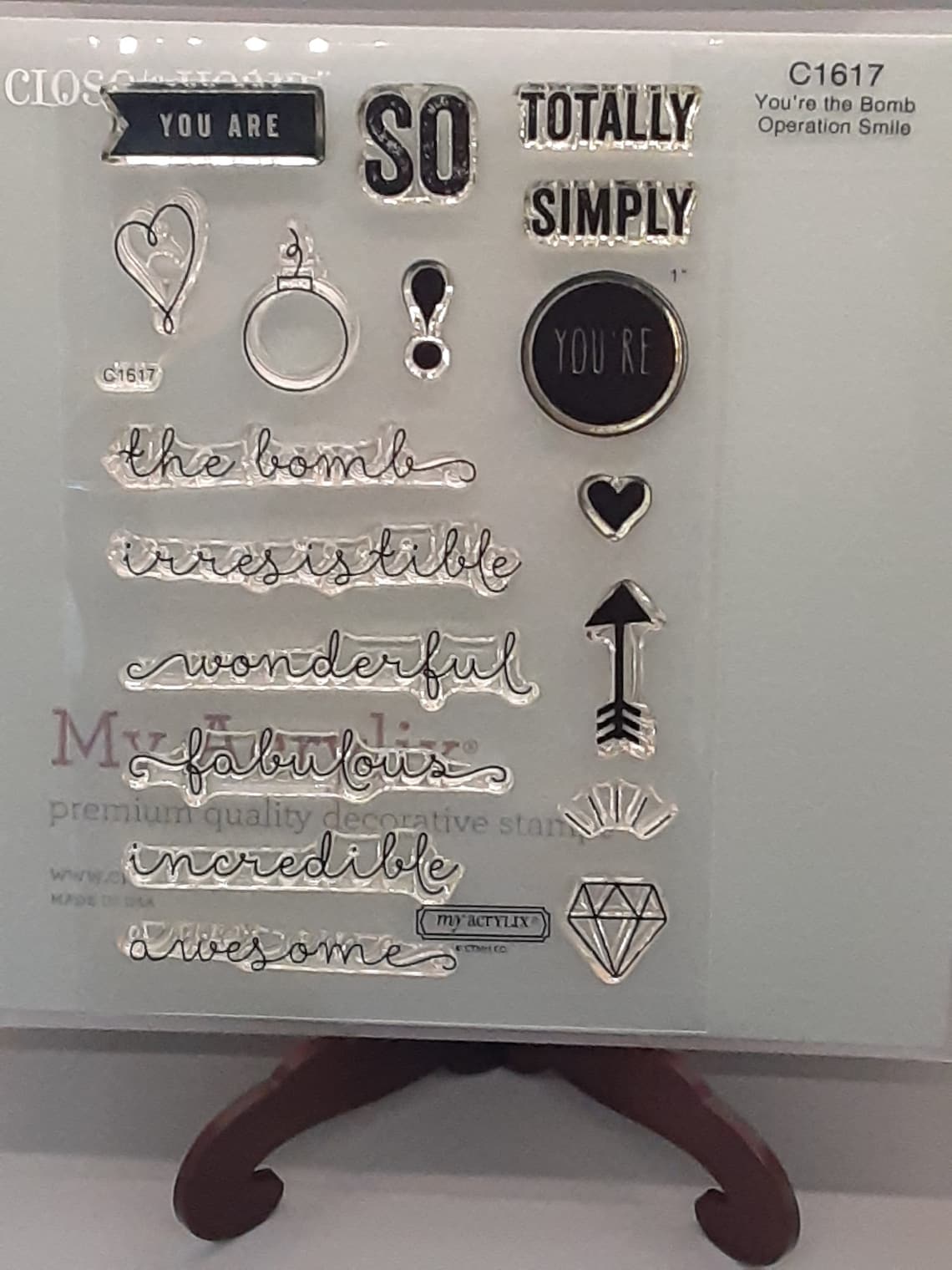Close to My Heart My Acrylix Stamps C1617 You're the Bomb Etsy