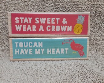 Craft Smart Rubber Stamp; Toucan Have My Heart; 542413