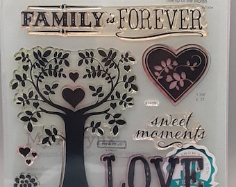 Close to My Heart My Acrylix Stamps; S1409; Family is Forever