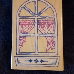 Stampendous Rubber Stamp; Quaint Window; 1994