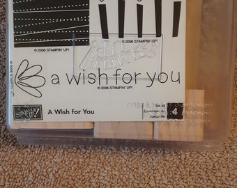 Stampin Up Rubber Stamp Set; A Wish For You; 2006