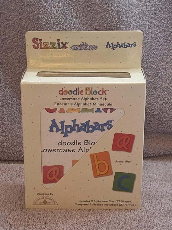 Sizzix Alphabars Doodle Block; Lowercase Alphabet Set; 38-0999 - Etsy