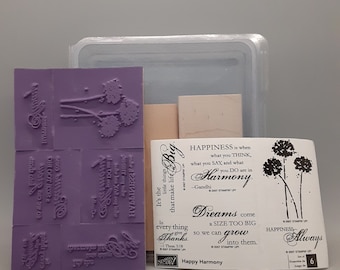 Stampin Up Rubber Stamp Set; Happy Harmony; 2007