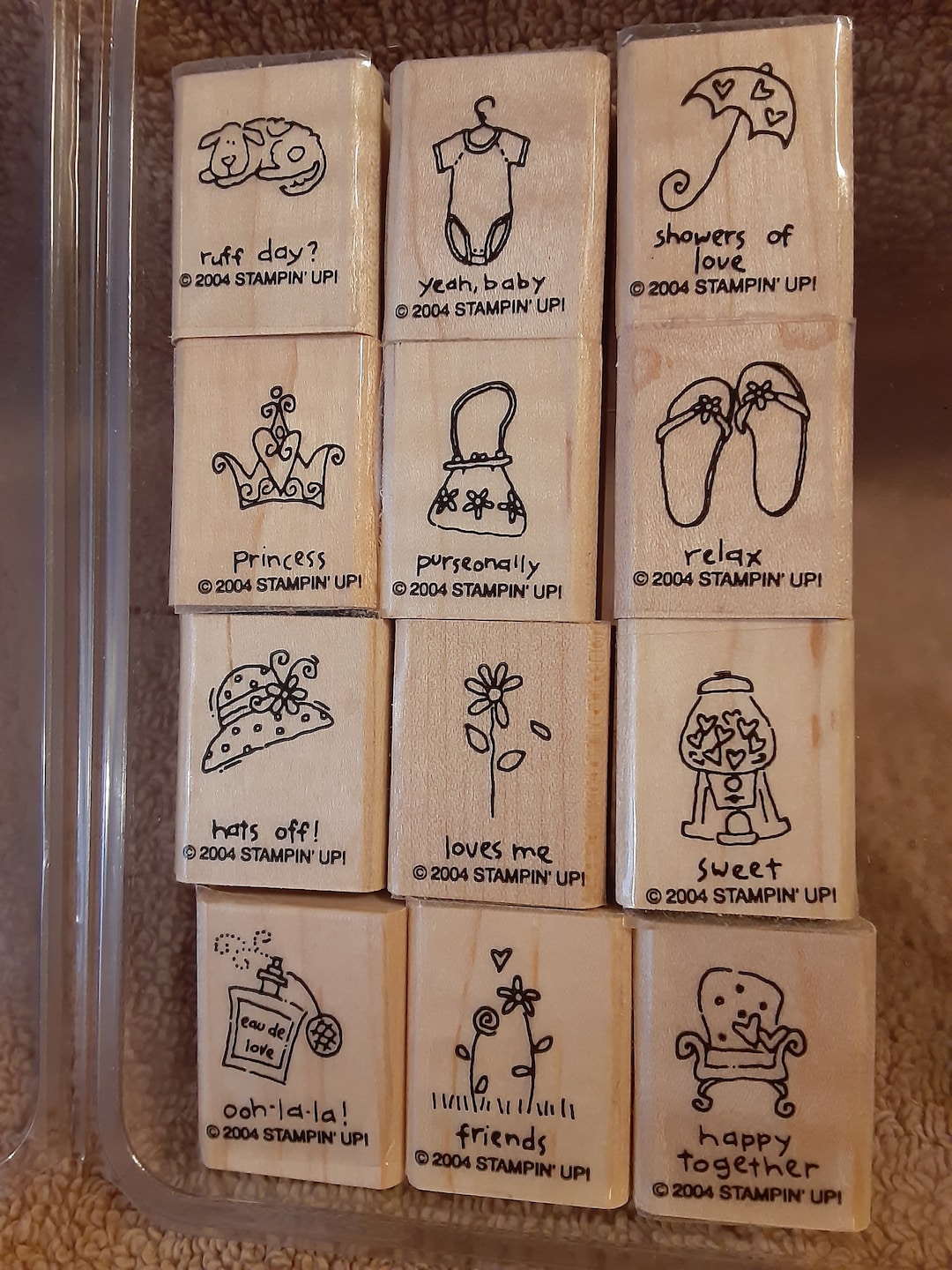 Stampin up Rubber Stamp Set; A Little Love; 2004 - Etsy