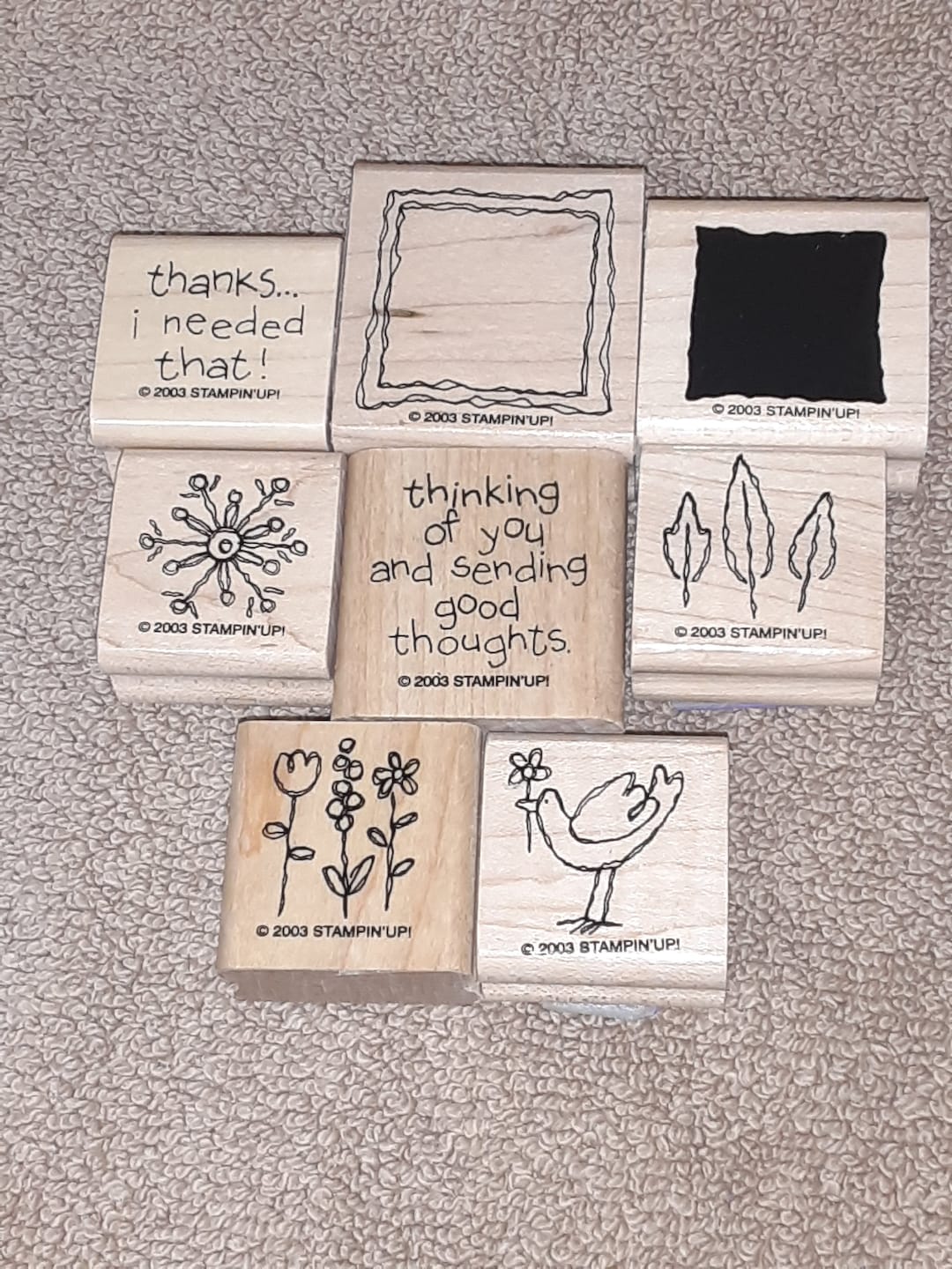 Stampin up Rubber Stamp Set; Sweet & Simple; 2003 - Etsy