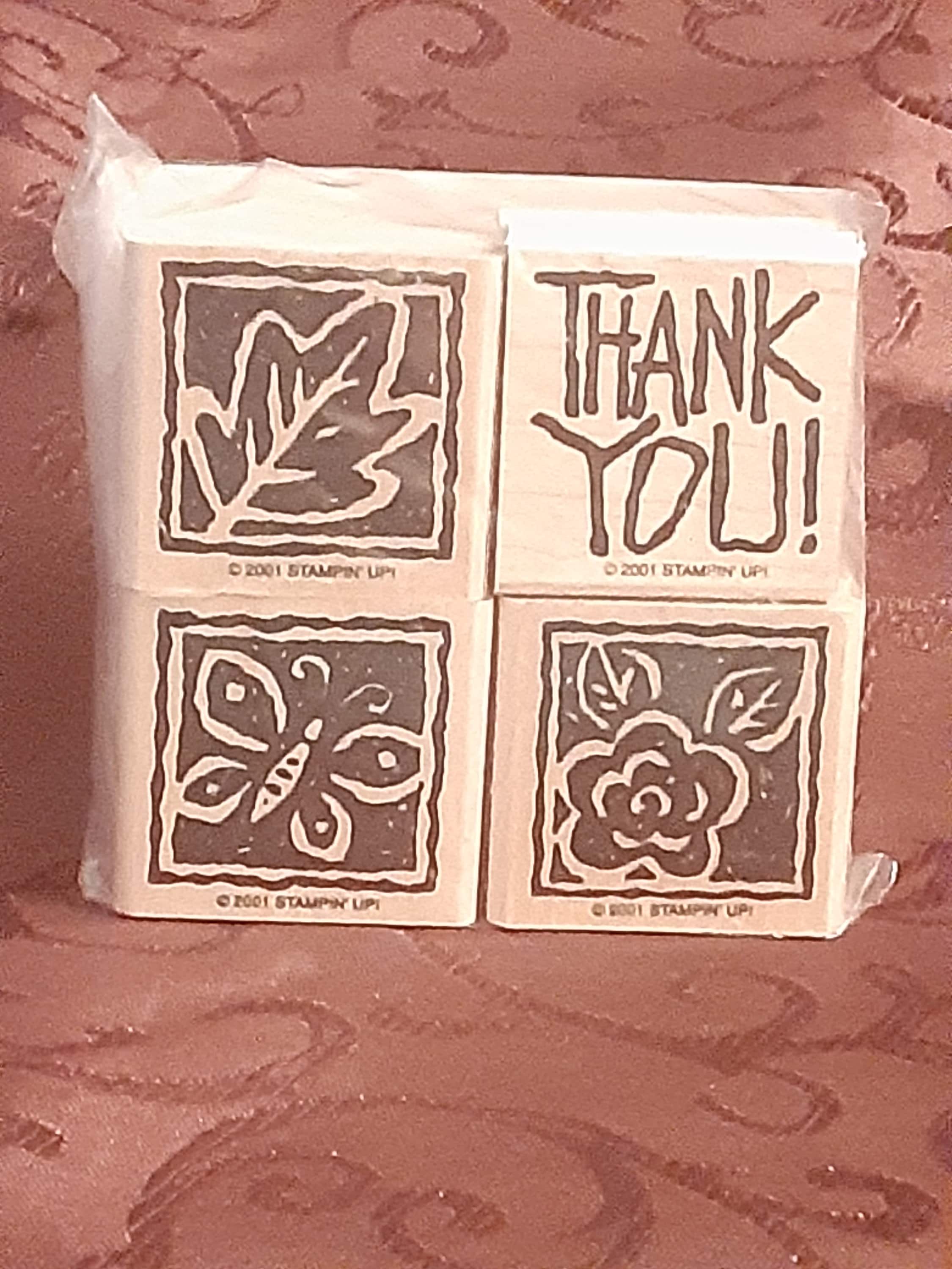 Stampin up Stamp Set; Thank You Blocks; 2001 - Etsy
