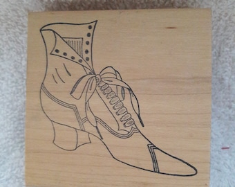 Great Impressions Rubber Stamp; Victorian Shoe
