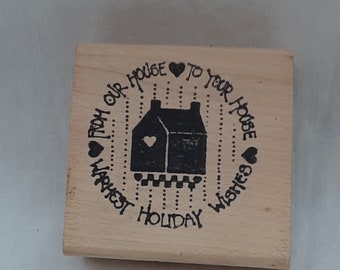 Annette Allen Watkins Rubber Stamp; From Our House To Your House