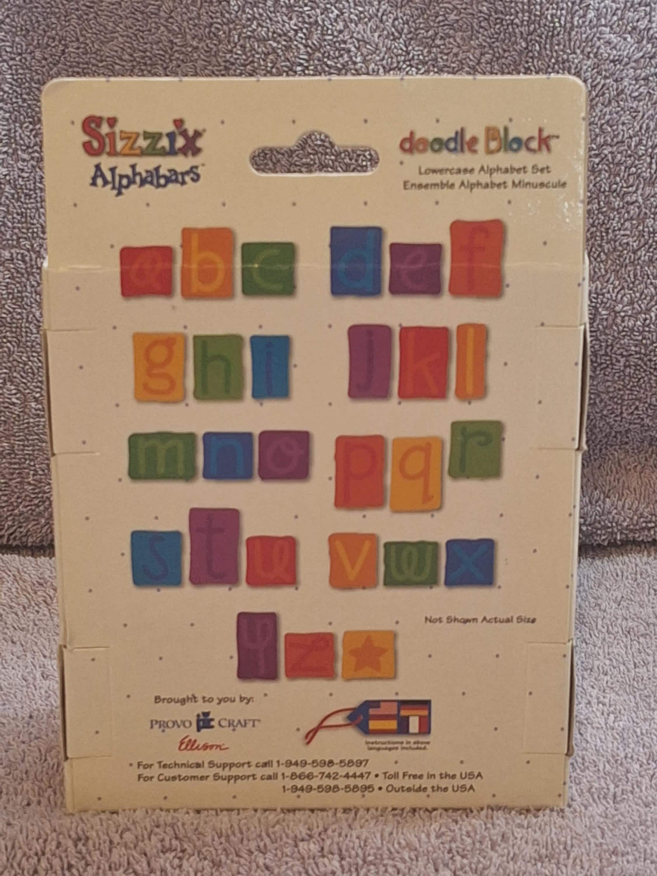 Sizzix Alphabars Doodle Block; Lowercase Alphabet Set; 38-0999 - Etsy