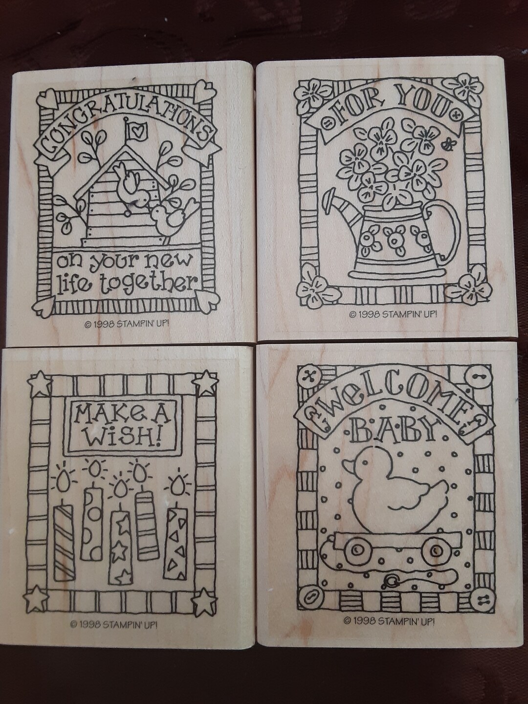 Stampin up Rubber Stamp Set; Gifted Greeting; 1998 - Etsy