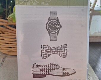 Stampin Up Rubber Foam-Backed Stamp Set; Dapper Dad