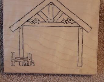 JRL Design Rubber Stamp; Sacred Stable; V179