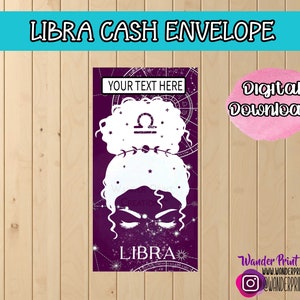 LIBRA Single Cash Envelope  : Printable Budget Envelopes - Budgeting Envelopes