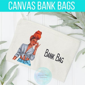 BANK BAG | Budgeting Bag | Envelope Budgeting | Custom | Deposit Bag | Accessory Pouch