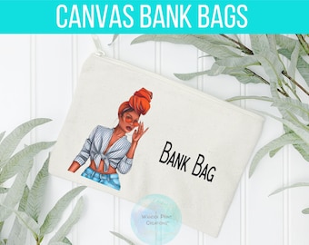 BANK BAG | Budgeting Bag | Envelope Budgeting | Custom | Deposit Bag | Accessory Pouch