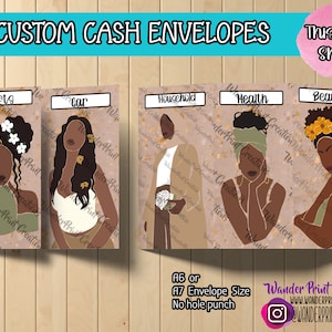 Sobres de efectivo personalizados para carpetas presupuestarias en MELANIN STRUT