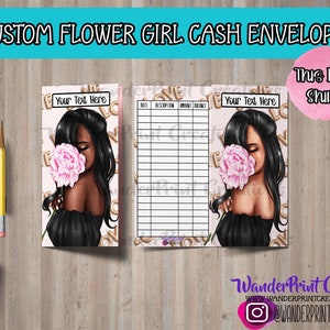 A6 CUSTOM FLOWER GIRL Cash Envelope - Budget Enveloppen - Budgettering Enveloppen - Zero Based Budget