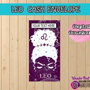 LEO Single Cash Envelope  : Printable Budget Envelopes - Budgeting Envelopes