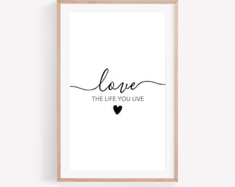 Love Quote Typography Print | Modern Minimalist Wall Art (Digital Download)