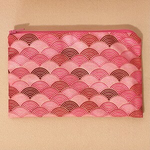 Minibolsa con cremallera - Motivo de ondas bronceado, bolsa con cremallera, bolsa de almacenamiento, reutilizable